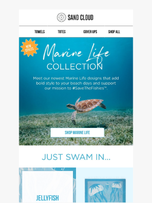 Sand Cloud Towels - NEW Marine Life Designs Just Surfaced 🦀🐋🐠