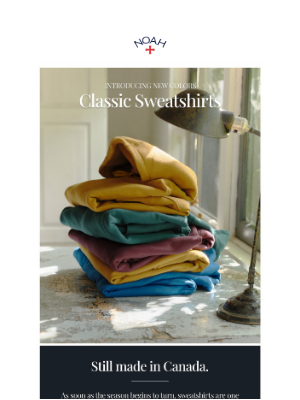 Noah - Seasonal Colors in Classic Sweatshirts