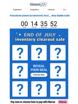 Glasses USA - ➡️ JULY CLEAROUT SALE on all top eyewear brands ➡️