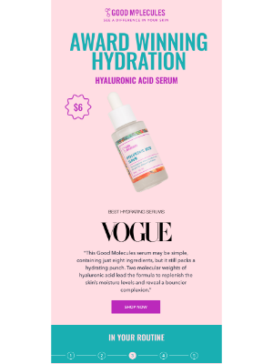 Good Molecules (United Kingdom) - Vogue's Pick for Best Hydrating Serums 🏆