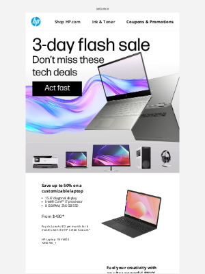 HP - 🖥️ 🖨️ 💻 Flash Sale savings begin right now