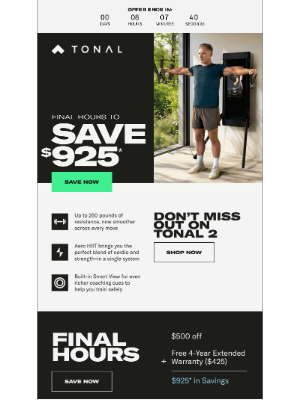 TONAL - SALE ENDS TONIGHT!