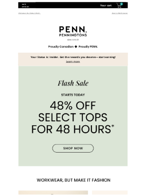 Penningtons - Flash Sale: 48% OFF Tops for 48 HRS Only!