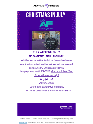 Anytime Fitness - Train Now.  Pay Later.