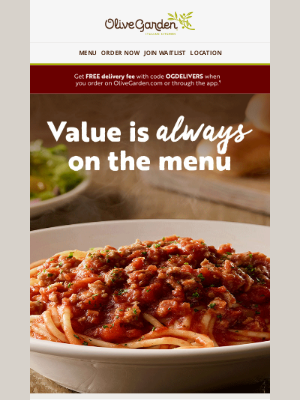 Olive Garden - Daily value you can taste