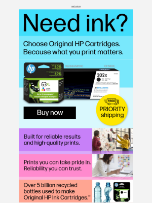 HP - Need ink? Get the best quality from Original HP