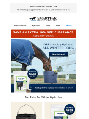 SmartPak Equine - Top 5 Ways to Encourage Hydration In Winter