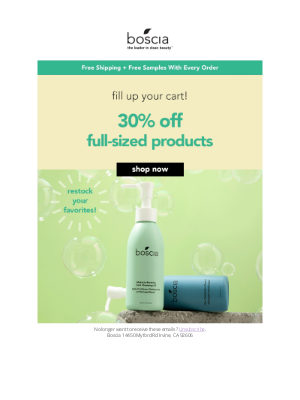 Boscia Skincare - Enjoy Our Final Day 30% Off Weekend Sale! 🥰