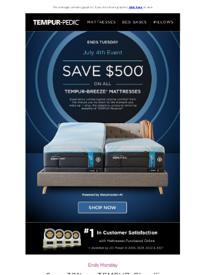 Tempur-Pedic - Save $500 during our July 4th Event
