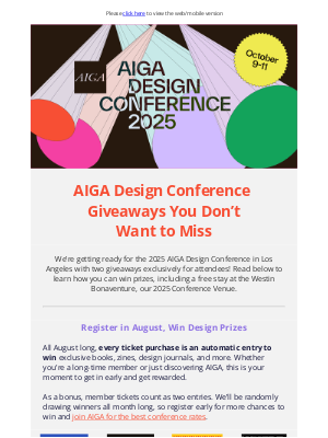 AIGA - Buy Your Ticket + Book Your Room = Your Chance to Win Big