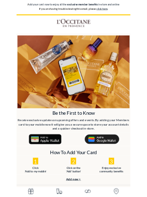 L'Occitane (United Kingdom) - Your Members Card Is Inside