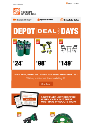 The Home Depot (Canada) - Hey Michael, Shop Depot Deal Days to Take on Your Upcoming Projects