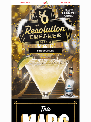 Chili's Grill & Bar - Keep the party going with a $6 Resolution Breaker Marg 🍸🎊