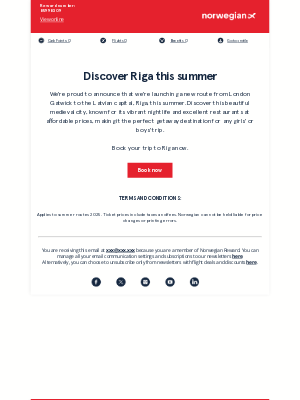 Norwegian Air Shuttle - New route from London Gatwick to Riga ✈️