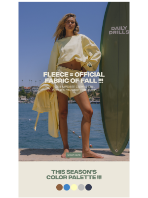 Shop Daily Drills - FLEECE! JUST IN TIME FOR FALL!