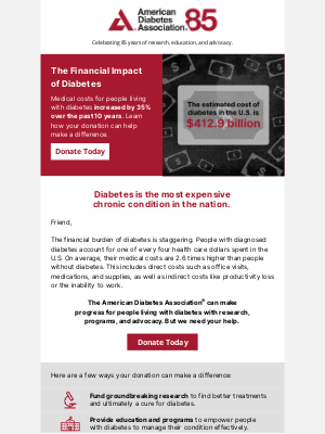 American Diabetes Association - $412.9 billion—it's staggering.