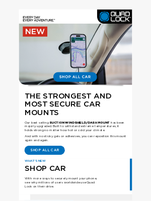 Quad Lock - Improved Suction Technology for Car Mounts