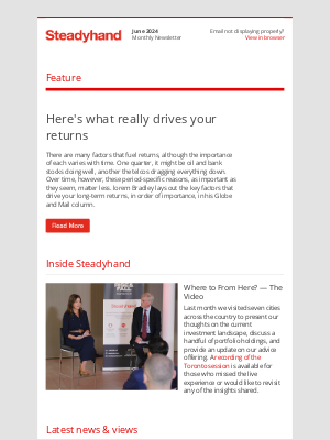 Steadyhand (Canada) - Steadyhand Monthly Newsletter — June 2024