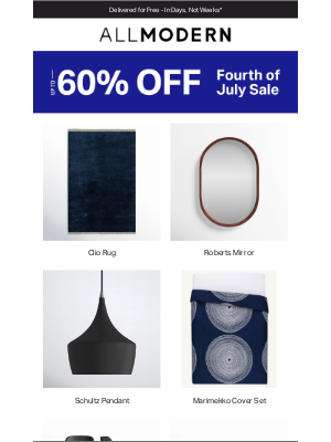 AllModern - July 4th clio rug SALE 🔵 cue the fireworks 🟥