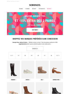 sarenza france soldes
