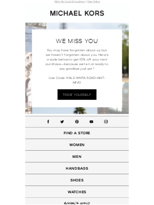 Long Time, No See Derek: Enjoy 10% Off!