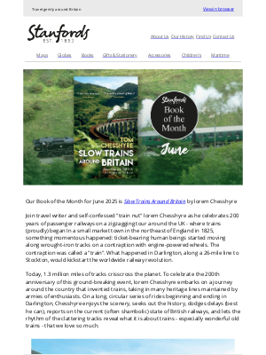 Stanfords (United Kingdom) - Our Book of the Month