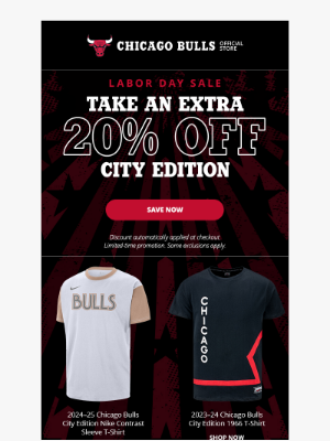 Chicago Bulls - The Labor Day Sale Ends Today...
