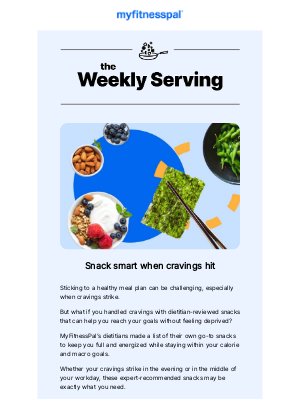 MyFitnessPal - Dietitians swear by these snacks!