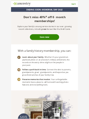 Ancestry - Get 40% off memberships now