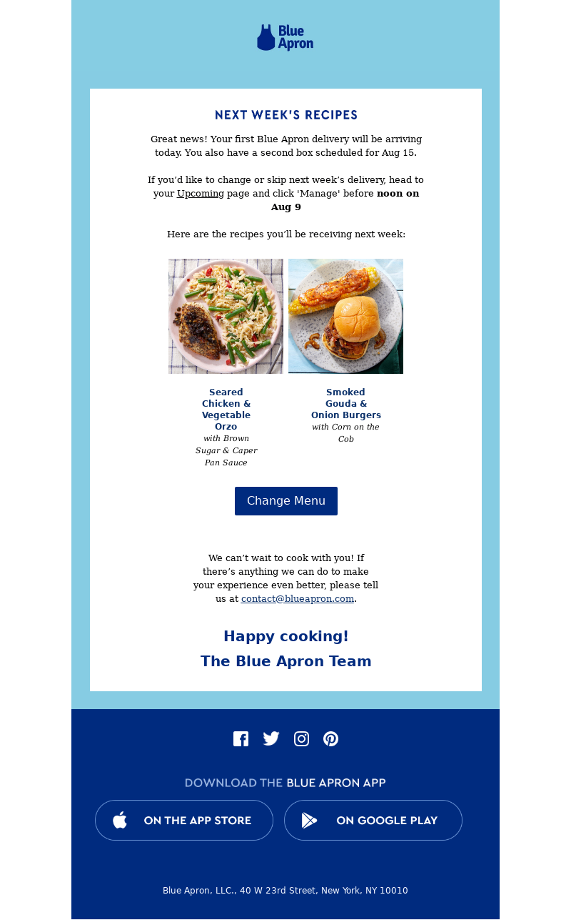 Blue Apron - Everything you need to know about your next delivery!