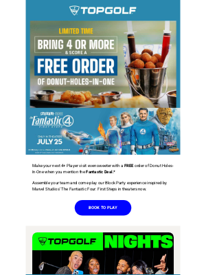 Topgolf - Donuts Holes-In-One Await YOUR Fantastic 4️⃣