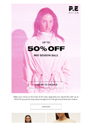 P.E NATION (Australia) - UP TO 50% OFF | MID SEASON SALE STARTS NOW