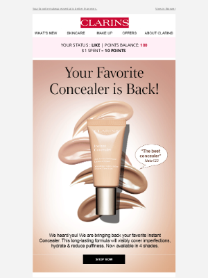 Clarins - It's BACK - Our Instant Concealer!