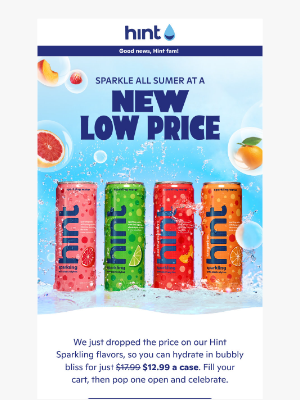 Hint Water - Same delicious bubbles 🫧 New low price!
