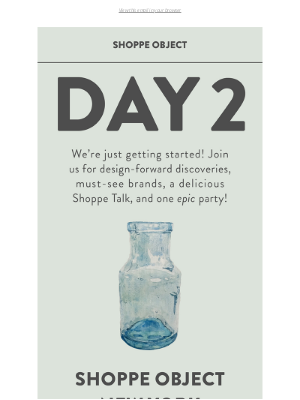 Shoppe Object - Day Two!