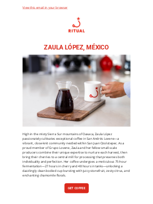 Ritual Coffee Roasters - Latest Single-Origin from Oaxaca, México.