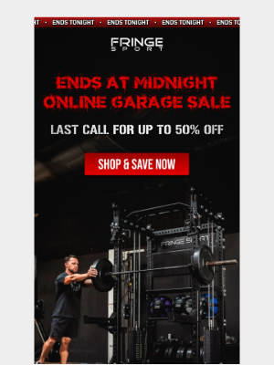 FringeSport - Last Call for the Online Garage Sale