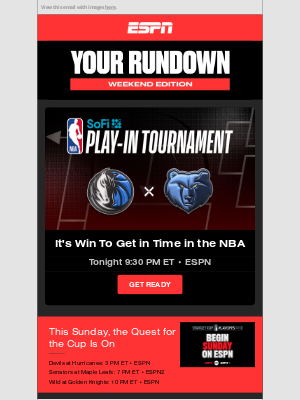 ESPN - This Weekend: An NBA Elimination Game & More 🏀