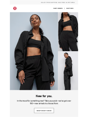 lululemon (Australia) - Incoming: 111 styles have landed.