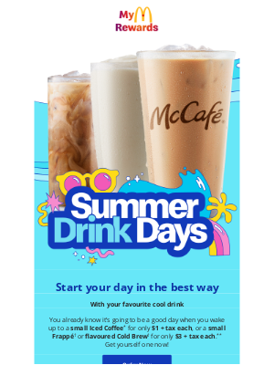 McDonald's (Canada) - Greet the weekend with a cool drink