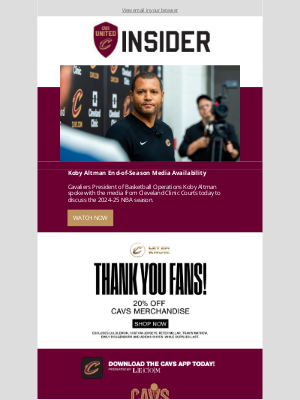 Cleveland Cavaliers - INSIDER: Koby Altman Speaks To The Media