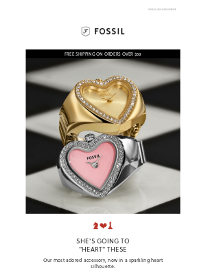 Fossil - 💖 Heart-Shaped Watch Ring? Love.