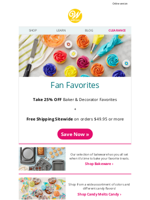 Wilton Cake Decorating & Recipes - Save on these Fan Favorites