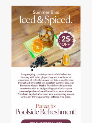 Plum Deluxe - Refresh Your Summer with Blueberry Ginger Herbal Tea 🌞 (On Sale)