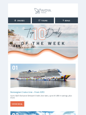 Windstar Cruises - Our Top 10 Vacation Deals of the Week