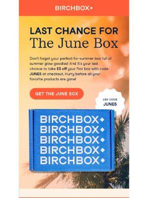 Birchbox(United Kingdom) - Your £5 Off Expires Tonight!