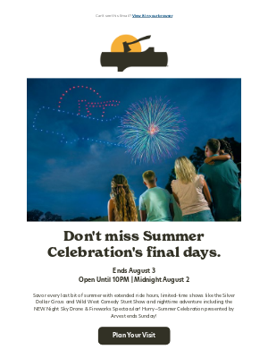 Silver Dollar City - Last Chance To See NEW Drone & Fireworks Spectacular!