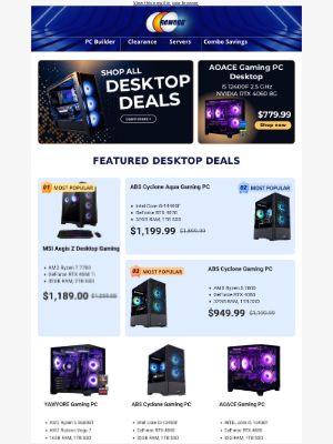 Newegg - $779.99 AOACE Gaming PC Desktop! $129.99 Acer Nitro KG251Q Gaming Monitor!