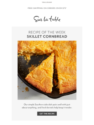 Sur La Table - Our skillet cornbread recipe is a peak-summer hit.