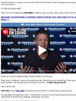 ClickFunnels - Don’t miss your first local ClickFunnels Connect event!